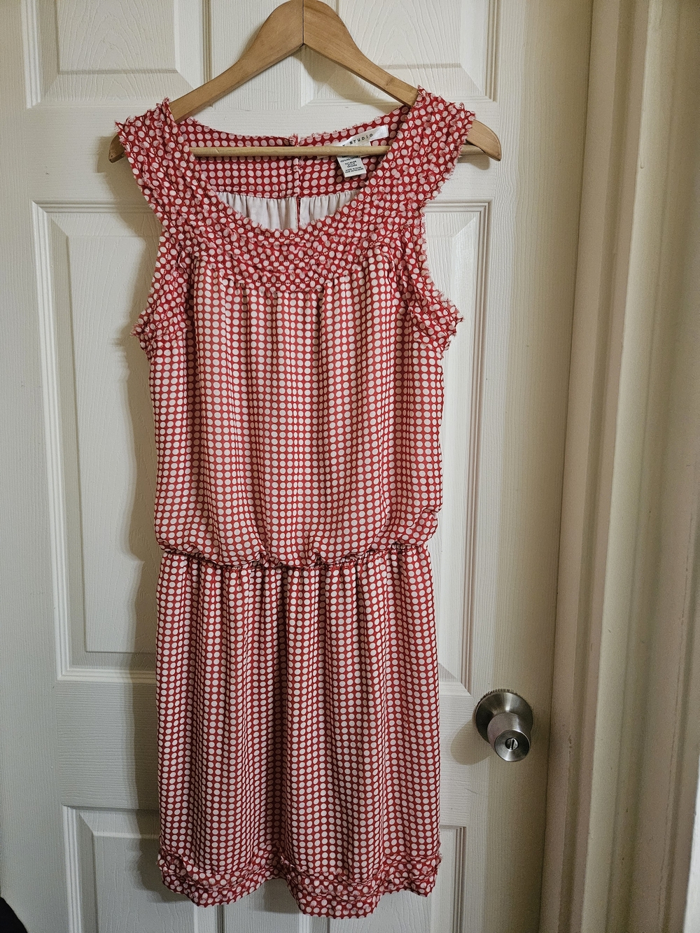 Max Studio Red Polka Dot Sleeveless Top